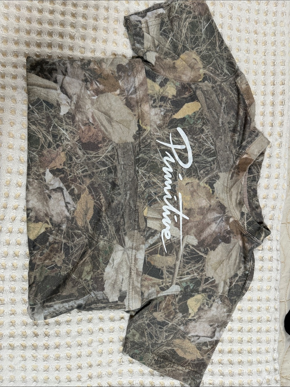 Primitive Camouflage Short Sleeve Tee in Green and Brown